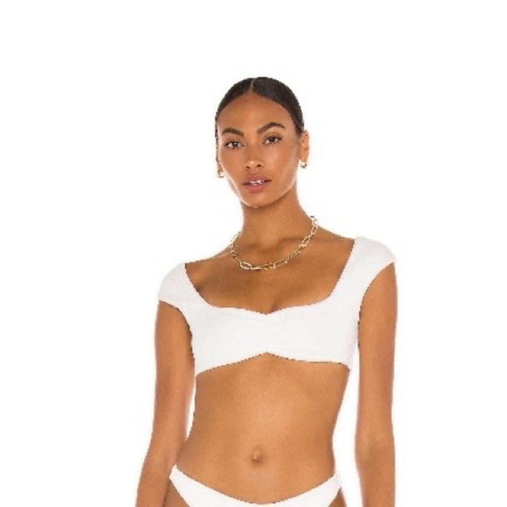 Lovers + Friends White Bikini Top